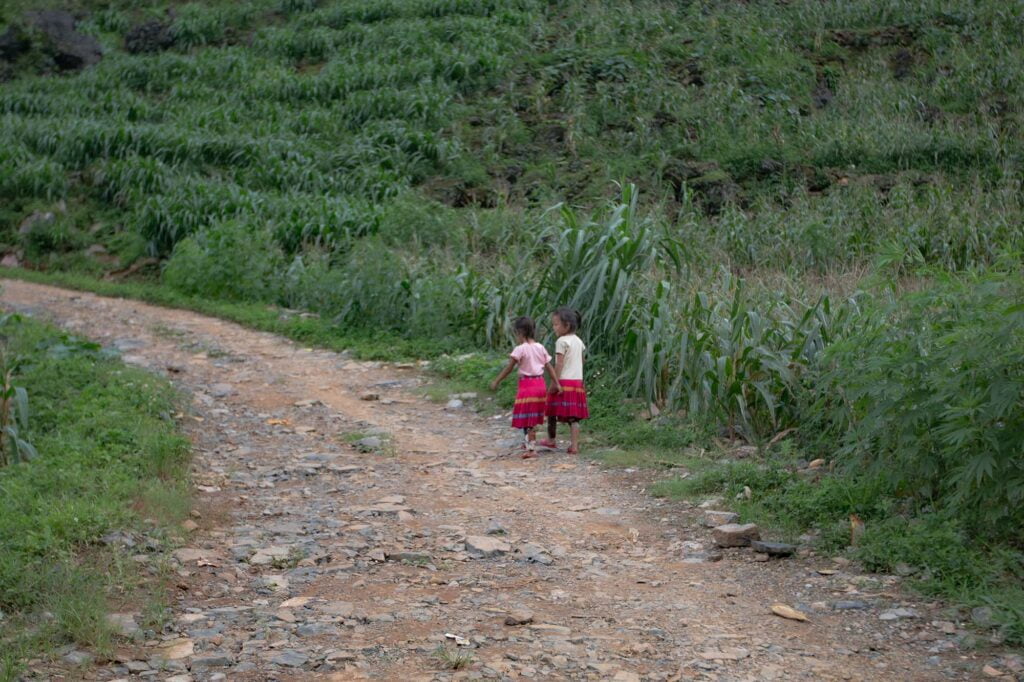 Photo show local people walking on the Sky Path